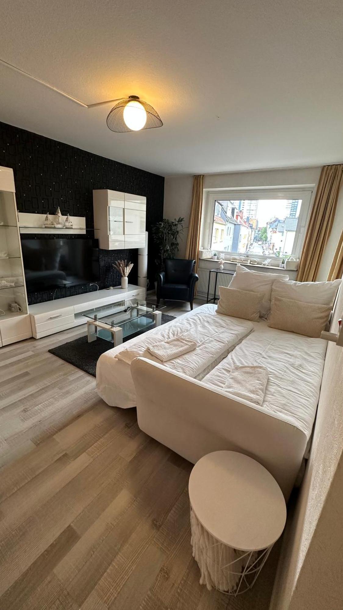 Fewo Am Deich 1 Zentral Mit Stadtblick Und Kontaktloser Check In Bremerhaven Dış mekan fotoğraf